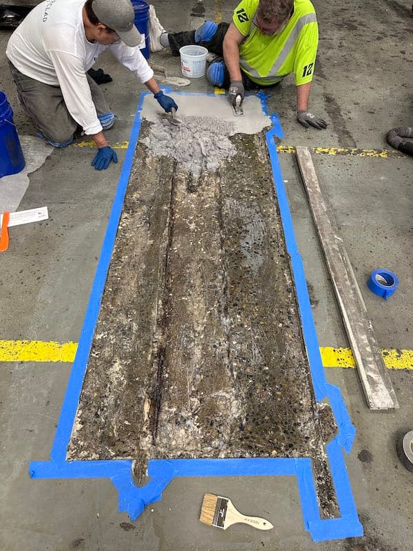 Surface preparation and Belzona 4911 conditioner applied