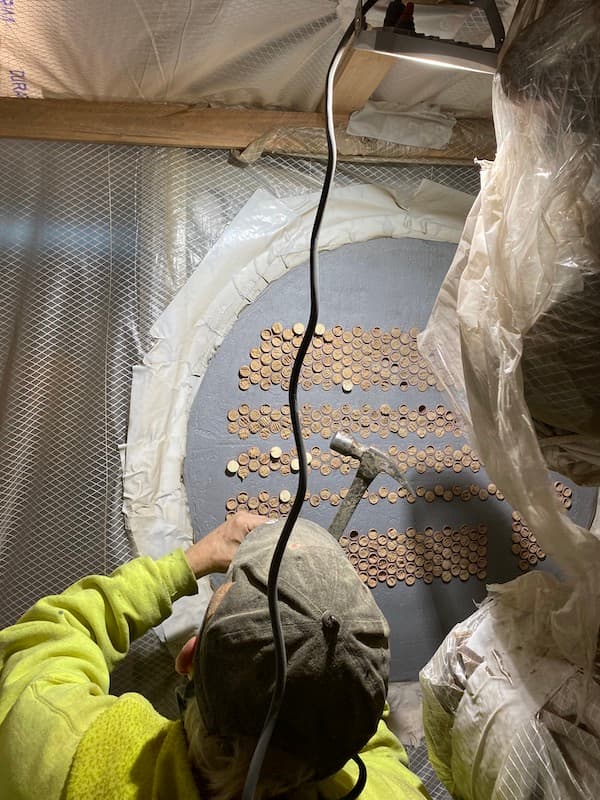 Belzona 1321 protective coating applied to chiller tube sheet