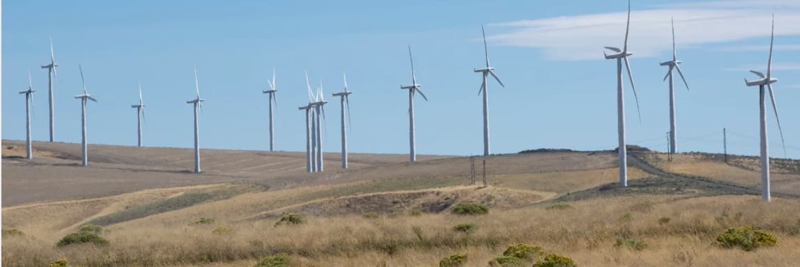 Wind turbines in Pacific Northwest
